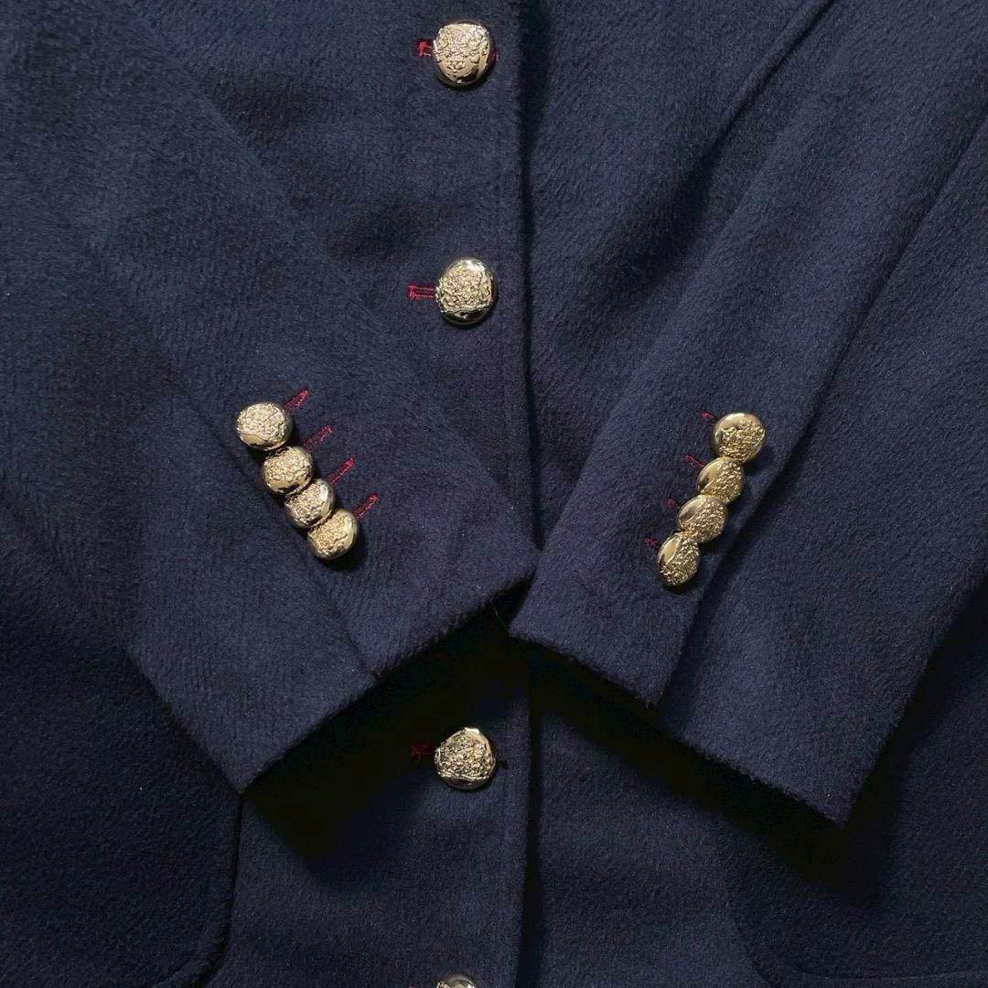 【極美品／大きいサイズ】FLYGIRL　金ボタン チェスターコート イタリア製