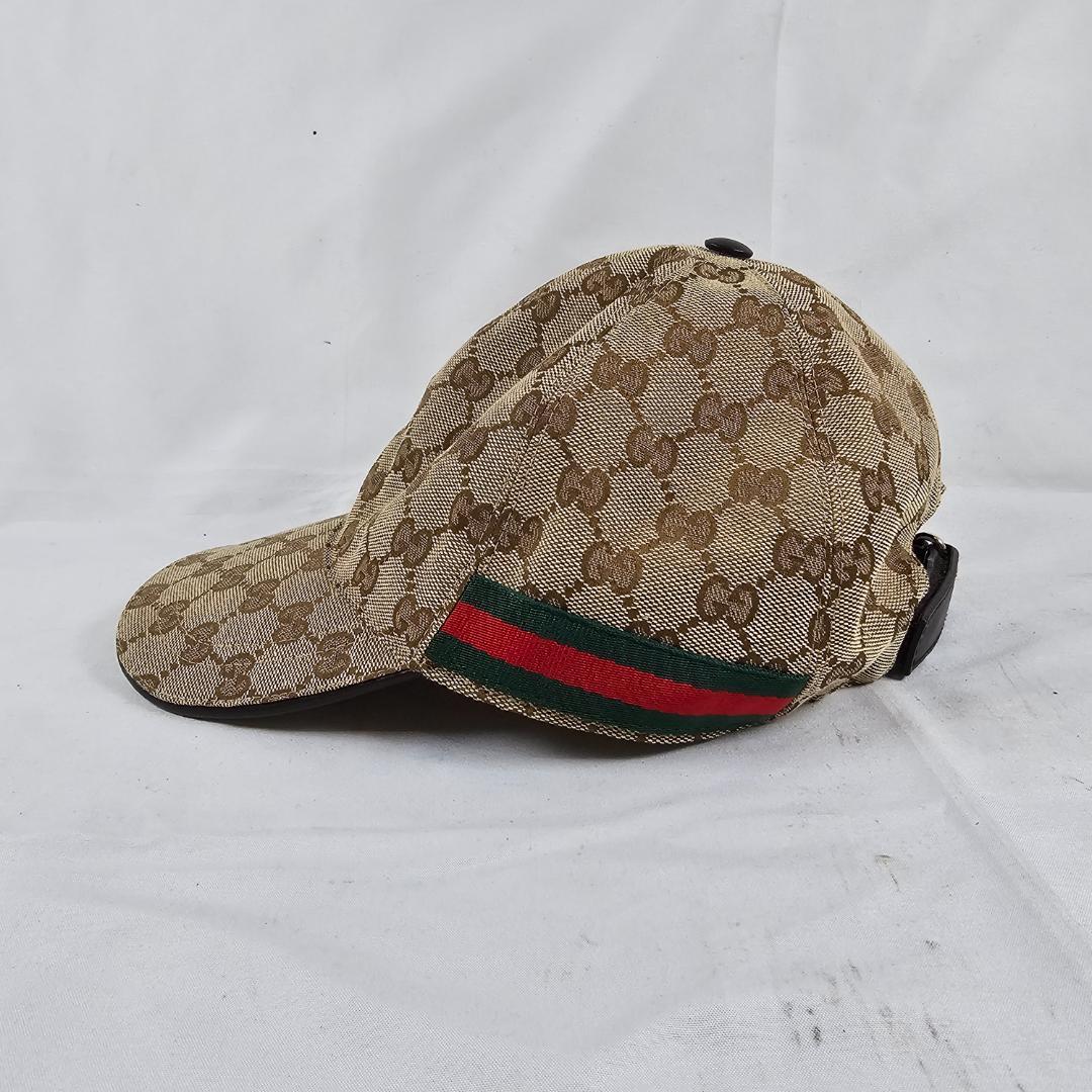 GUCCI GGキャンバス ウェビングライン ベースボールキャップ L