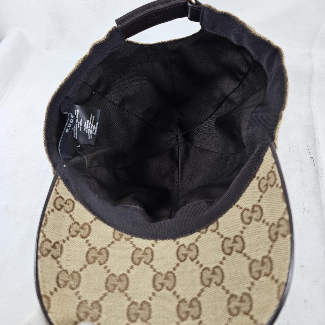 GUCCI GGキャンバス ウェビングライン ベースボールキャップ L