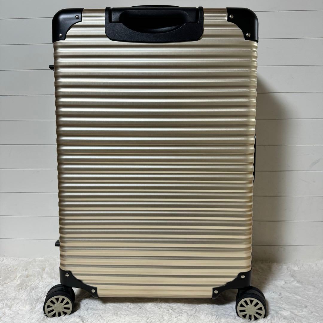 未使用品✨LANZZO ランツォ　スーツケース　Norman ゴールド　アルミ