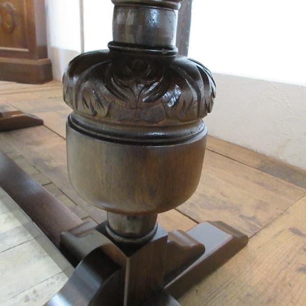 イギリス アンティーク 家具 ダイニングテーブル ドローリーフ 英国 6849d