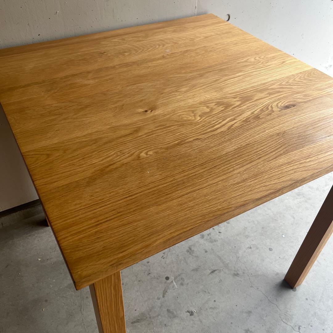 美品・廃盤希少★無印 無垢材ダイニングテーブル 幅８０ｃｍ・オーク材