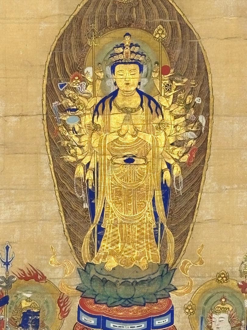 「千手観音菩薩立像 洛西立願寺楊谷寺」極彩色木版画 1幅|仏画 仏教美術