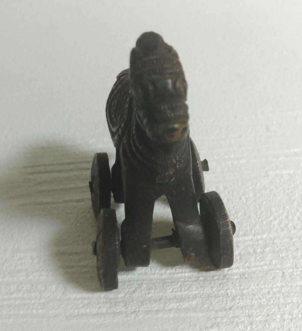 金工　木馬　モチーフ　アンティーク　ビンテージ　金属工芸　銅製　イ10