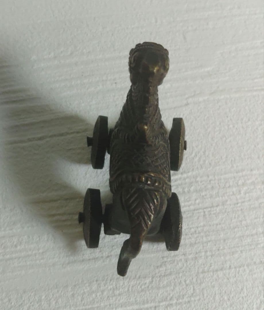 金工　木馬　モチーフ　アンティーク　ビンテージ　金属工芸　銅製　イ10