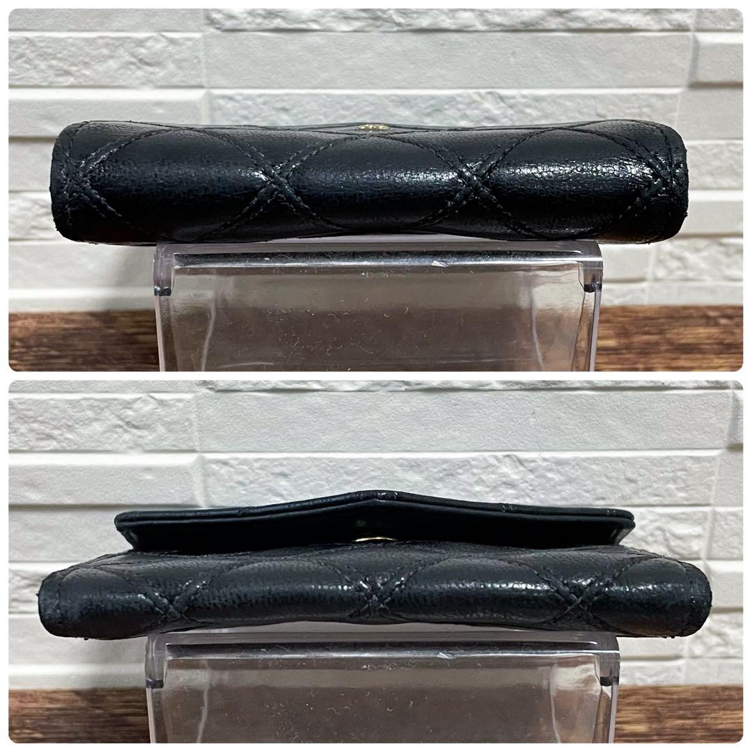 シャネル マトラッセ ラムスキン ミニココマーク ケース ブラック