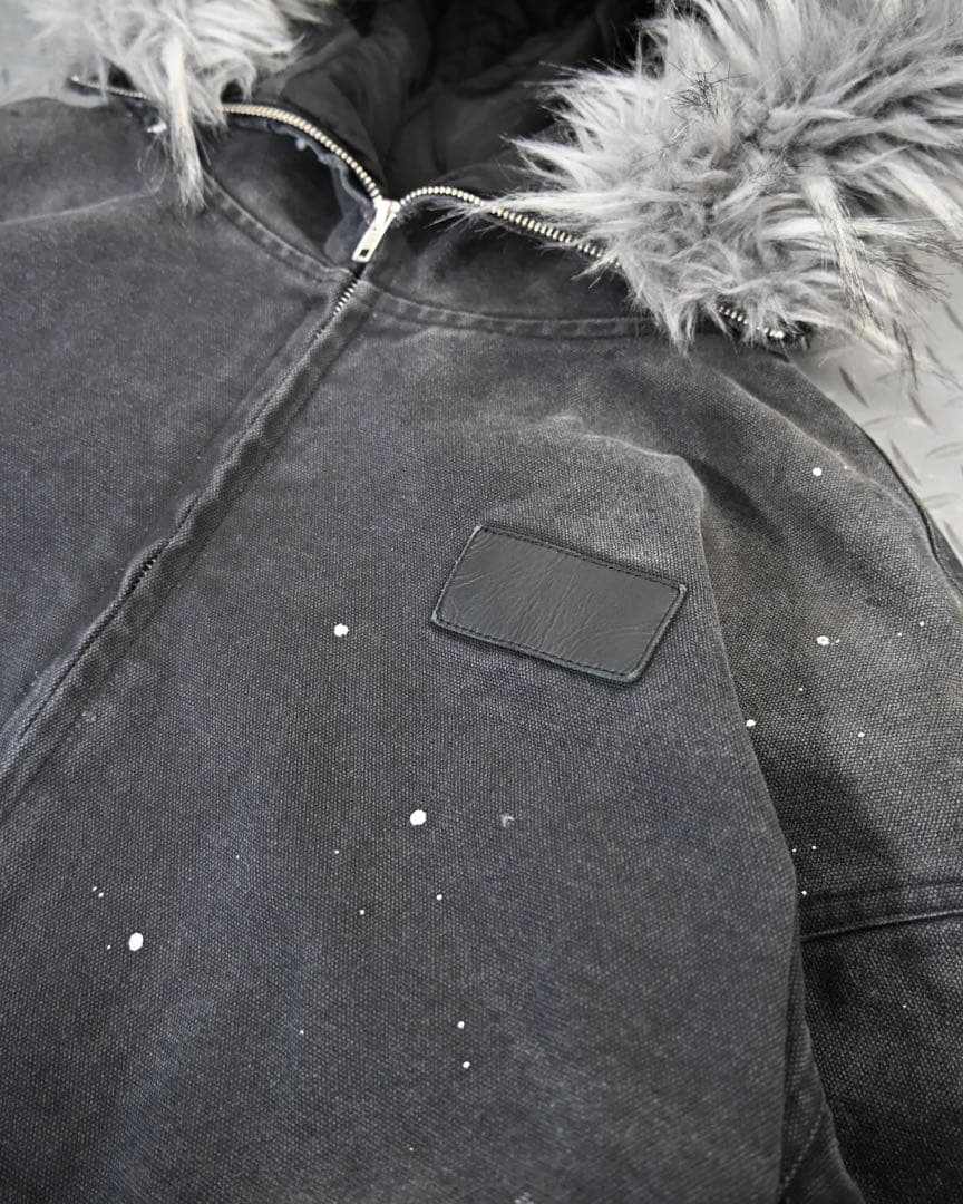 地底人オンライン ウォッシュドファージャケット Sサイズ