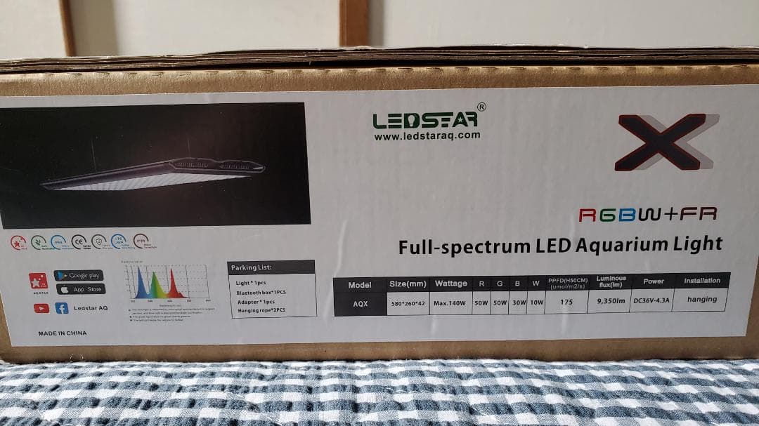 LEDSTAR　model:X60 (AQ-X60)　水槽ライト　4ヶ月間使用