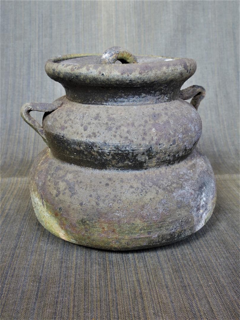 中里隆★ 唐津南蛮 耳付水指★共箱・布・栞