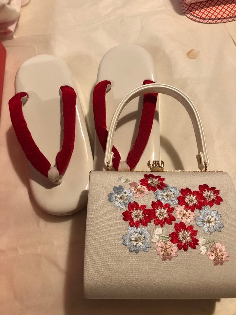 七五三　七歳用　草履バッグ小物セット