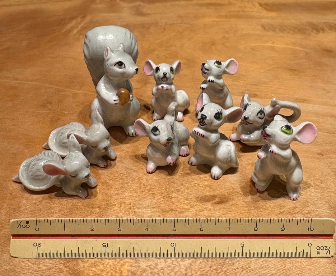 アニマルミニチュア陶器　アンティーク置物