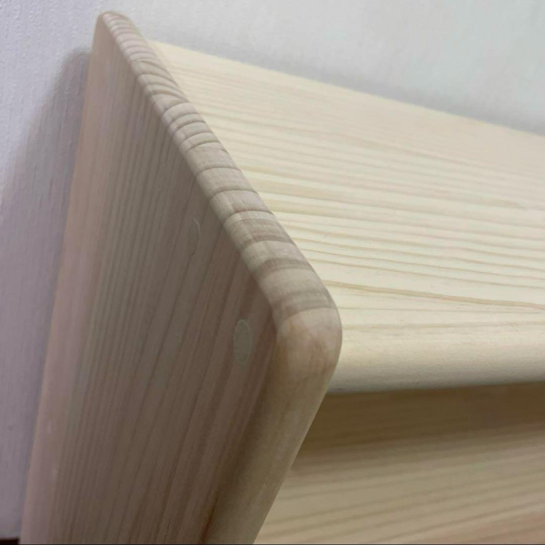 ハンドメイド　2way オモチャ棚　モンテッソーリ　木製棚　w64 角丸み加工