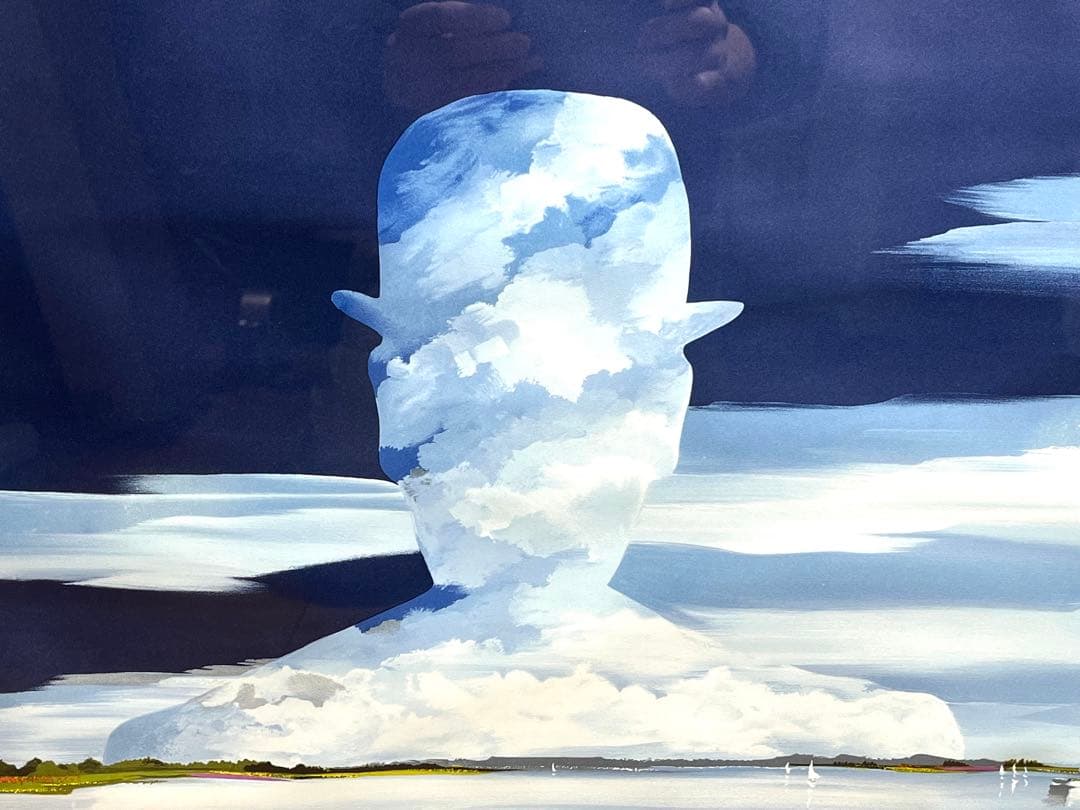 真作保証 リトグラフ 版画 デノエル「マグリットの幻想」 サイン有り /ドノエル