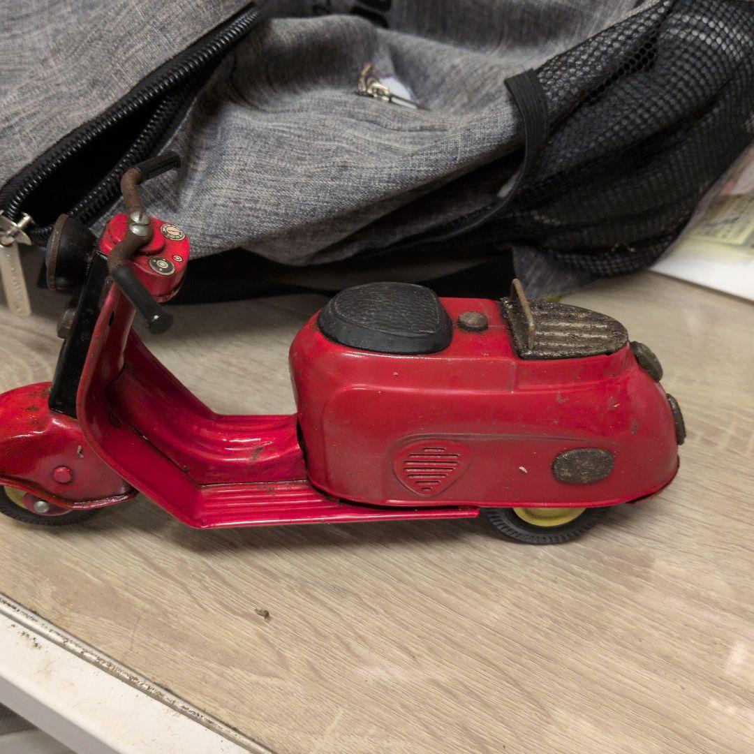 美品当時物　萬代屋　新三菱工業シルバーピジョン　ブリキ　スクーター　フリクション