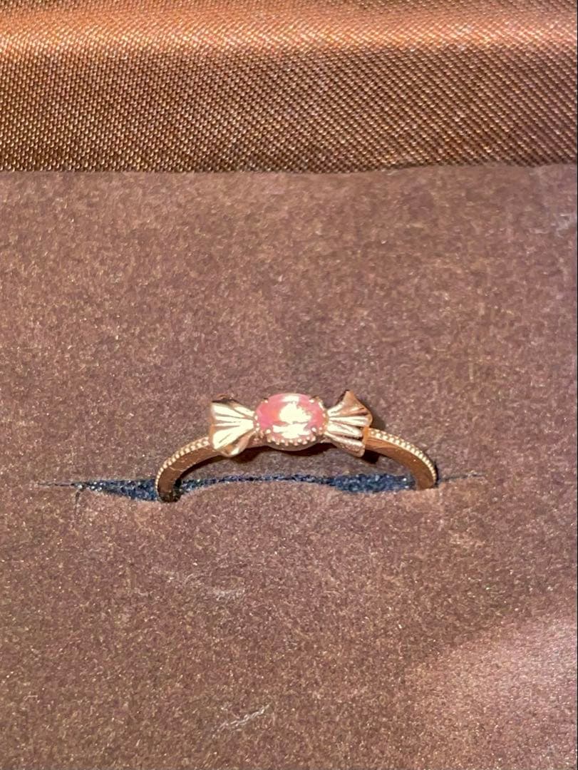 Q-Pot. プチキャンディリング K10 ピンクトルマリン 9号 販売終了品