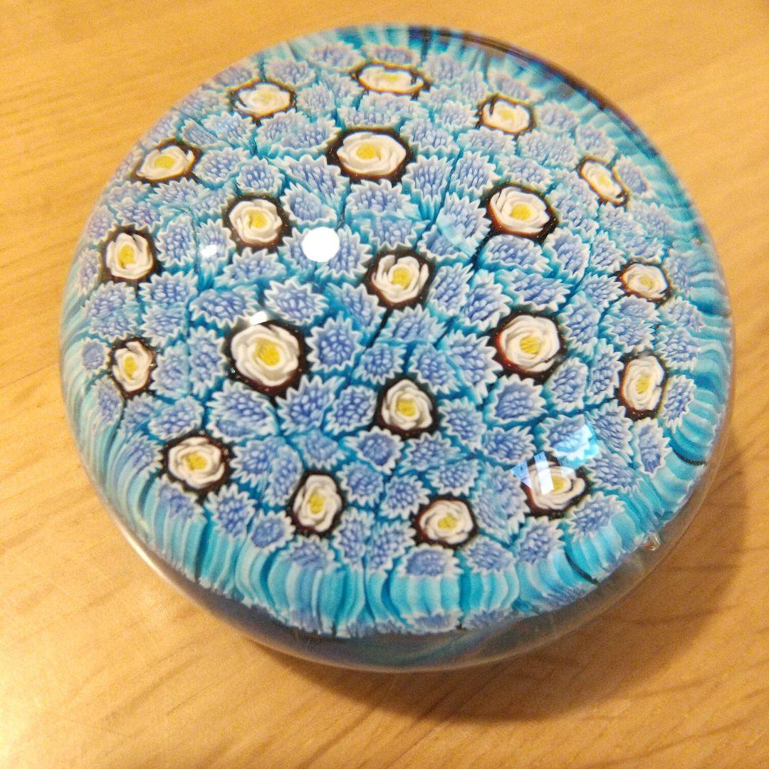 MURANO ベネチアングラス ペーパーウェイト イタリア製 ミルフィオリ