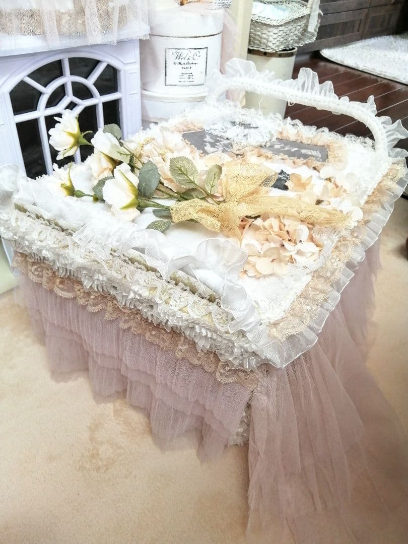 大きな貴婦人パニエ♡薔薇♡ドレッシー♡小物入れ♡収納♡