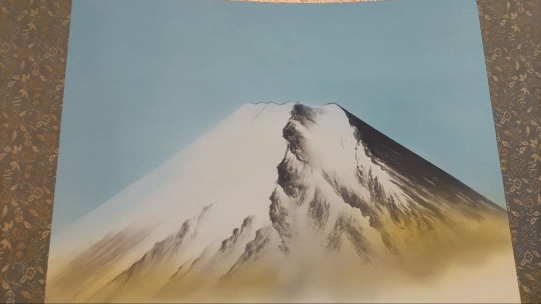 ご希望額まで値下げ@風水富嶽發祥図・十二神将守護山水図 複製手彩色の掛軸