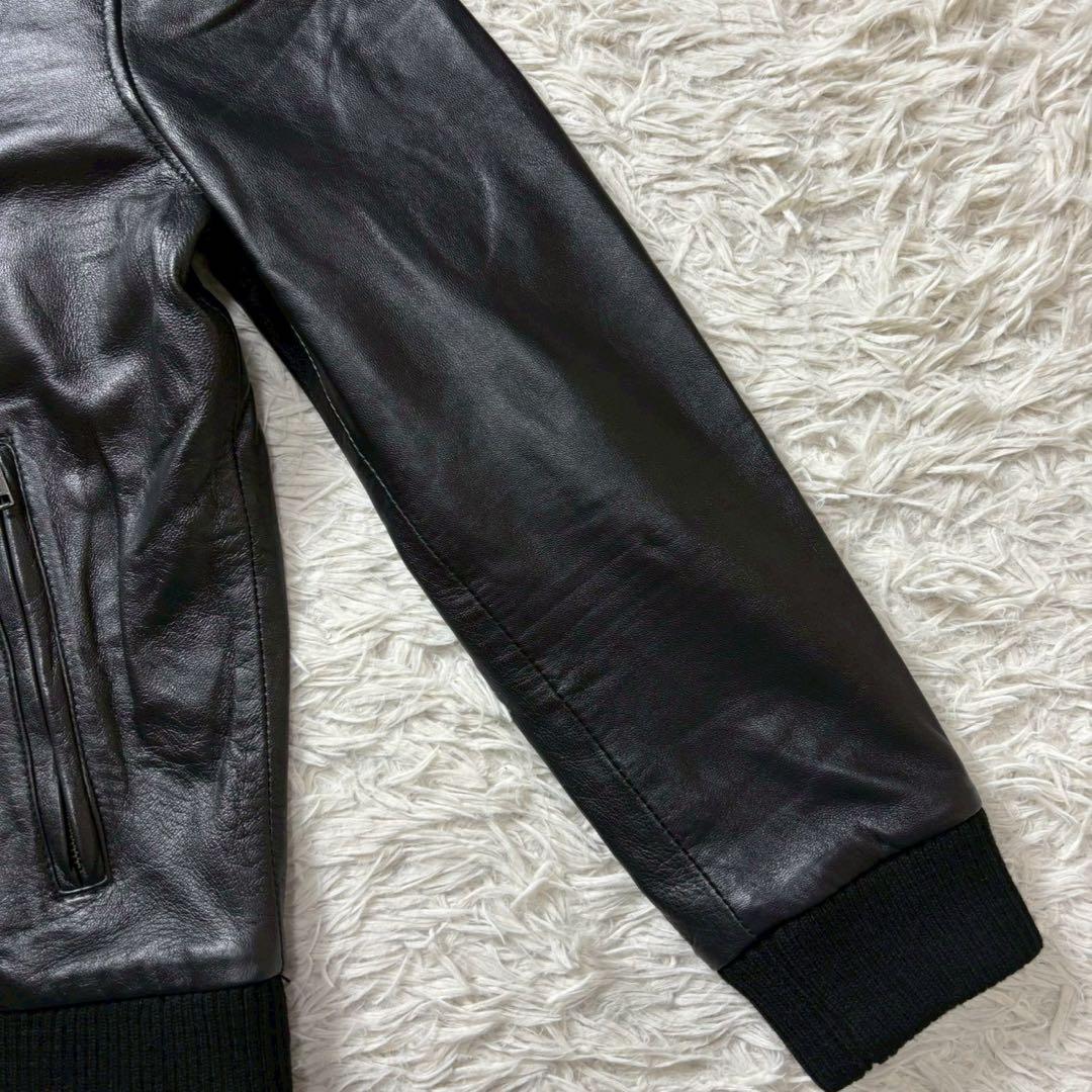 【極美品】LIUGOO シープスキン レザージャケット　L ブラック