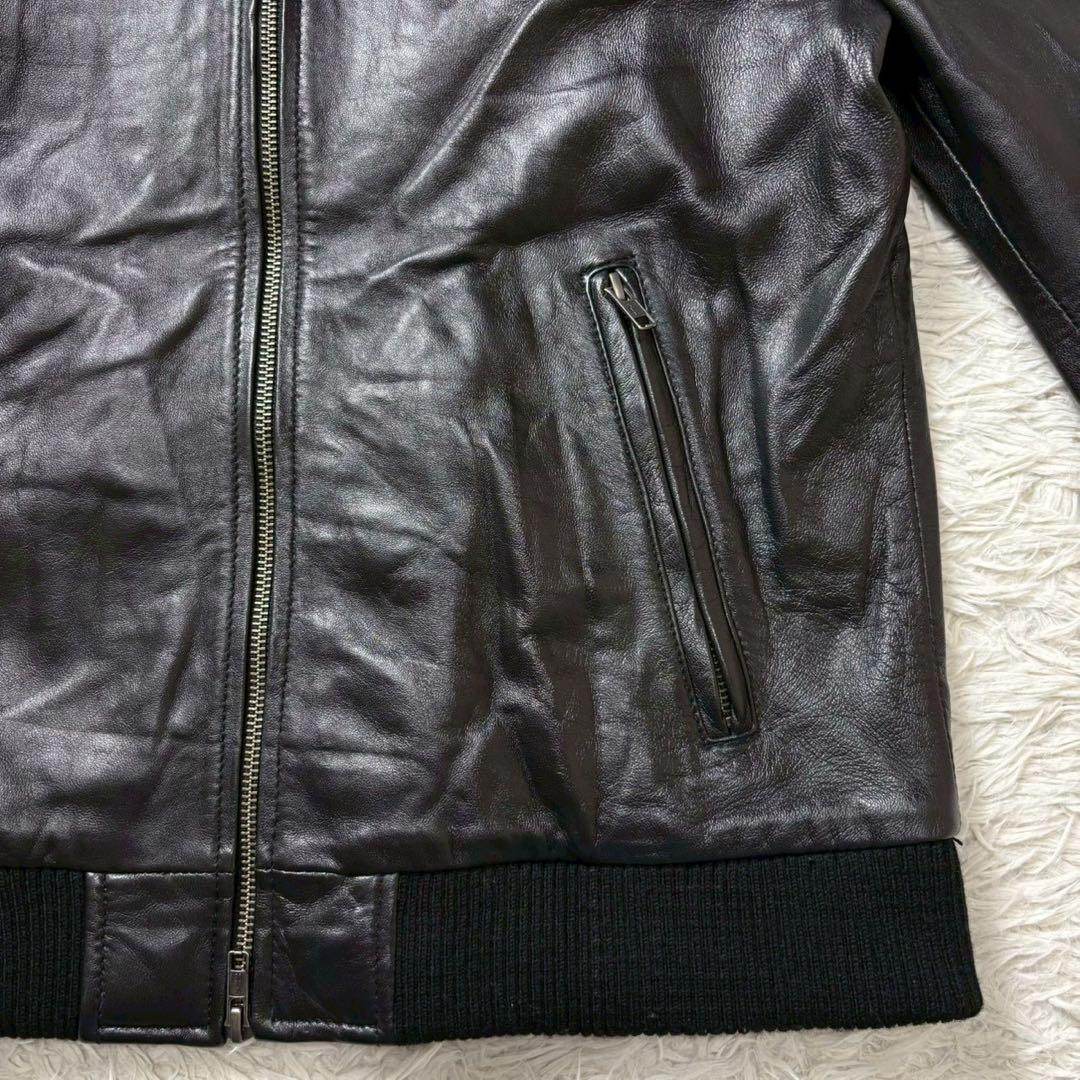 【極美品】LIUGOO シープスキン レザージャケット　L ブラック