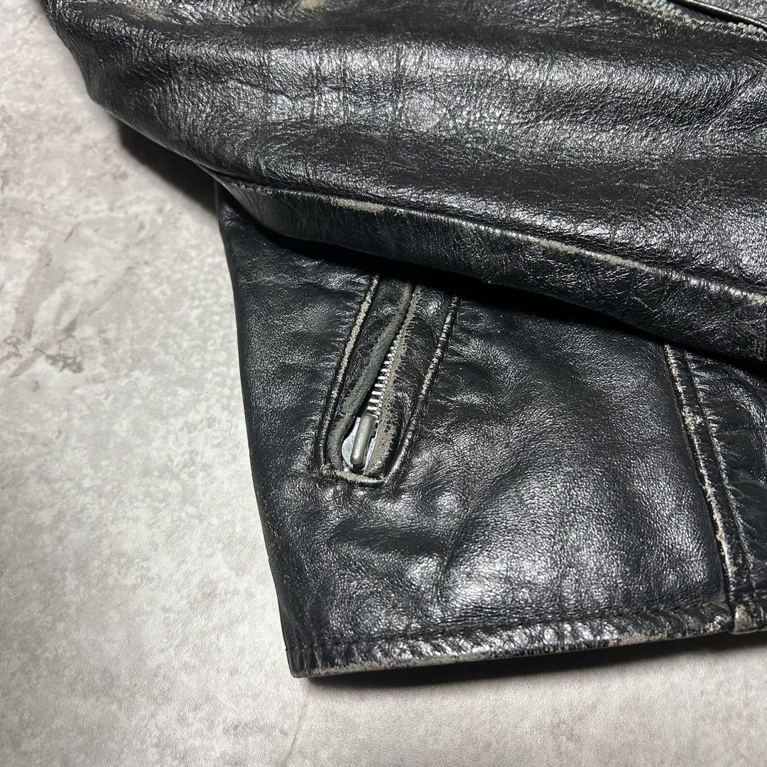 80s BROOKS USA製 シングル レザージャケット　本革