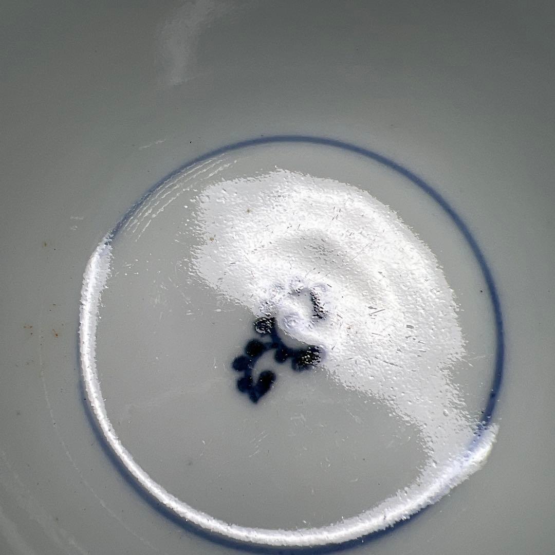 江戸後期　古伊万里　蛸唐草蓋茶碗4客　身口径約10.5㎝東Y7-1208③タサチ