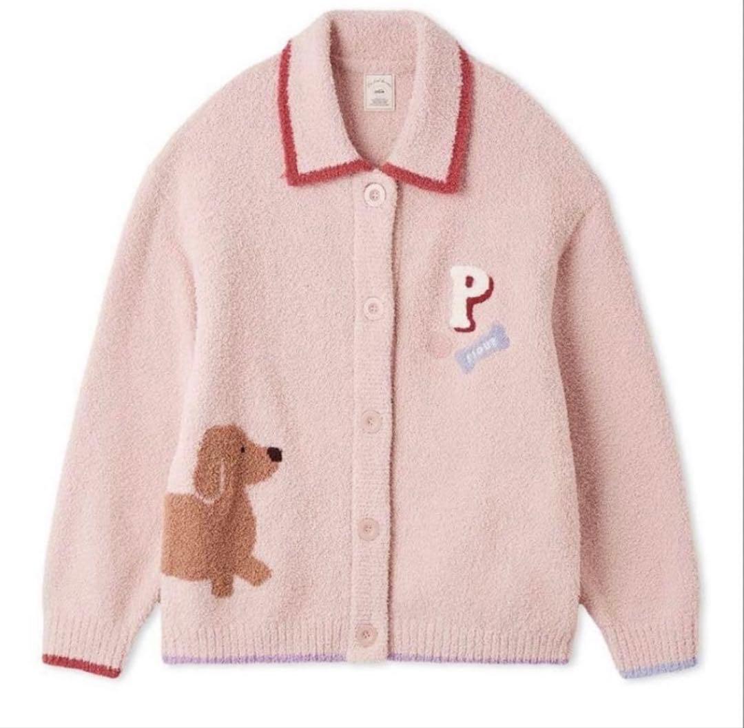 【新品未使用タグ付き】ジェラピケ ベビモコダックスフンドジャガードカーディガン