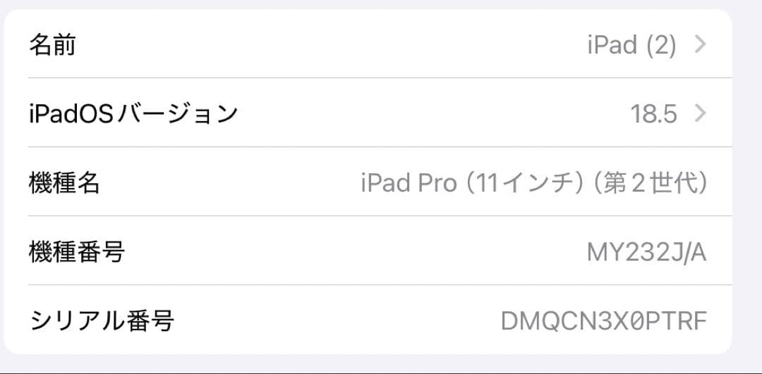 【美品】iPad Pro11 第2世代　128GB Wi-Fi