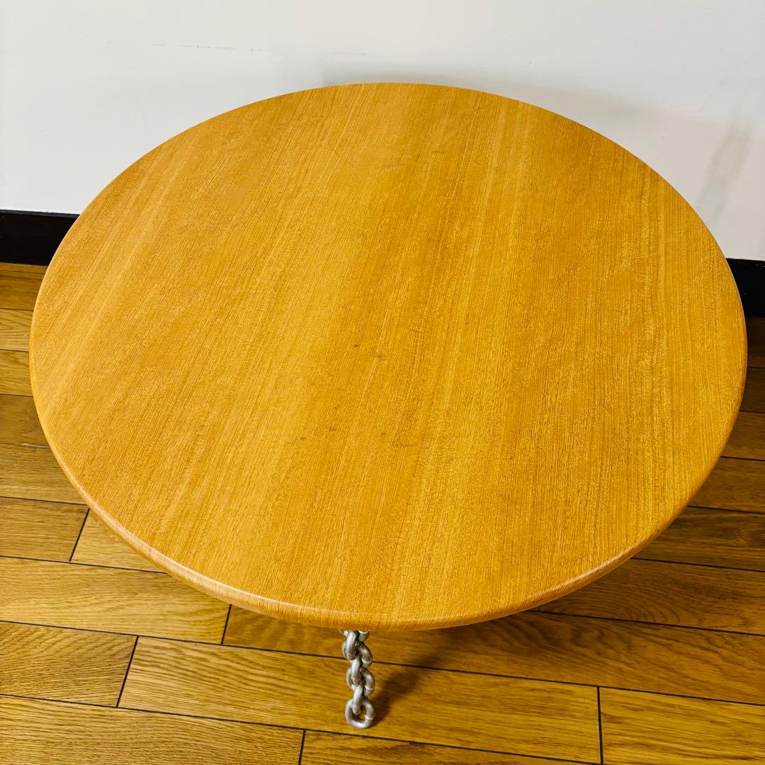 【希少品】　アンティーク　鎖脚　丸テーブル　ちゃぶ台　ユニーク　送料込み