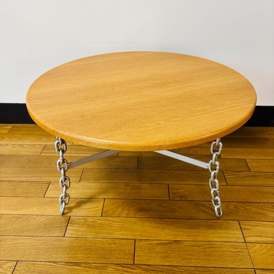 【希少品】　アンティーク　鎖脚　丸テーブル　ちゃぶ台　ユニーク　送料込み