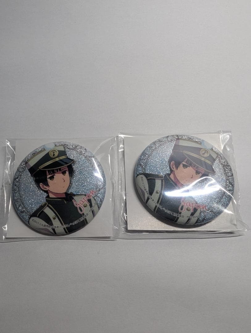 【未開封】ヘタリア 日本 AGF キラキラ缶バッジ2個