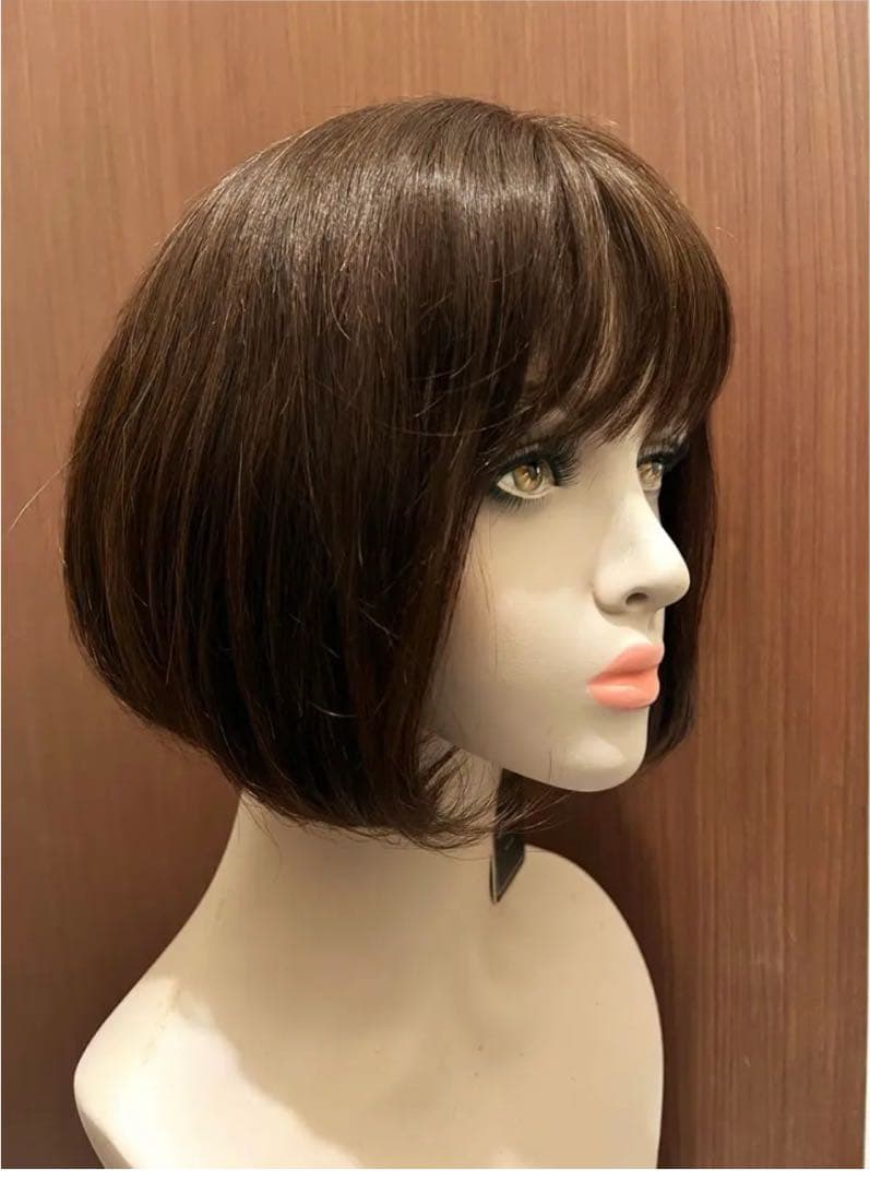 人毛100% 誰もが一度は憧れるボブ ヘア ウィッグ かつらK32