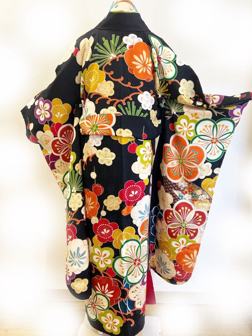 ふ25 振袖フルセット　振袖セット　 成人式　振袖　正絹　レトロ