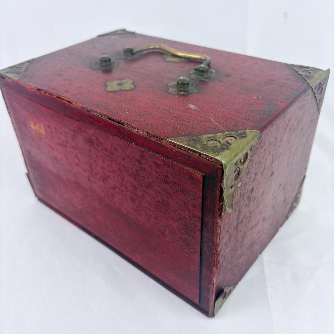 麻雀牌 アンティーク 中国 麻雀セット 木製箱付 雀牌 ドラ表示棒多数