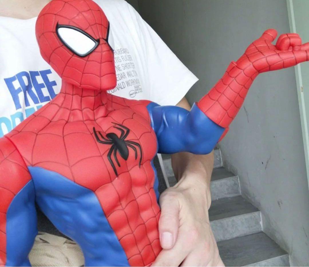 スパイダーマン80cm特大ソフビ フィギュア(訳あり)