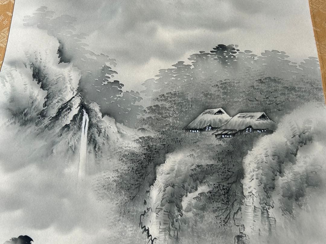 掛軸 2点　雪峰　陵雲