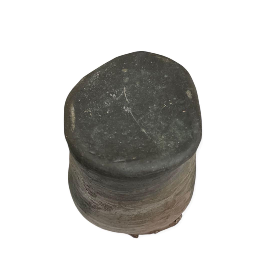 小西洋平　新品　常滑焼　花入　陶器製花器 ダークブラウン 木箱付き