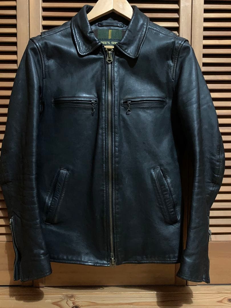 シングルライダース　馬革　ビンテージ M