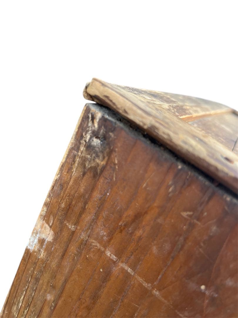 古道具昭和レトロ木製4段タンスチェスト4段棚 ビンテージ当時物ブロカント引き出し