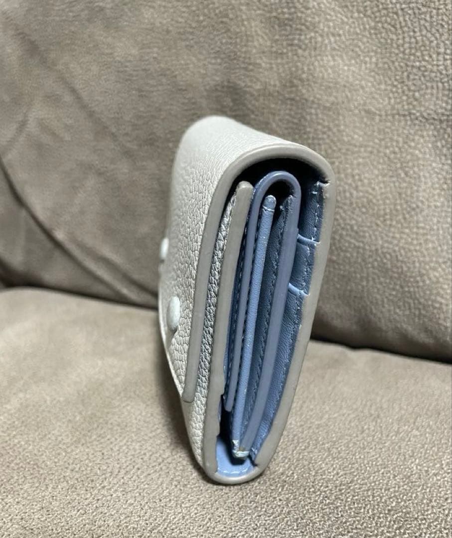 美品 セリーヌ　レザースモールフェールデッド　マルチファンクション　三つ折り財布