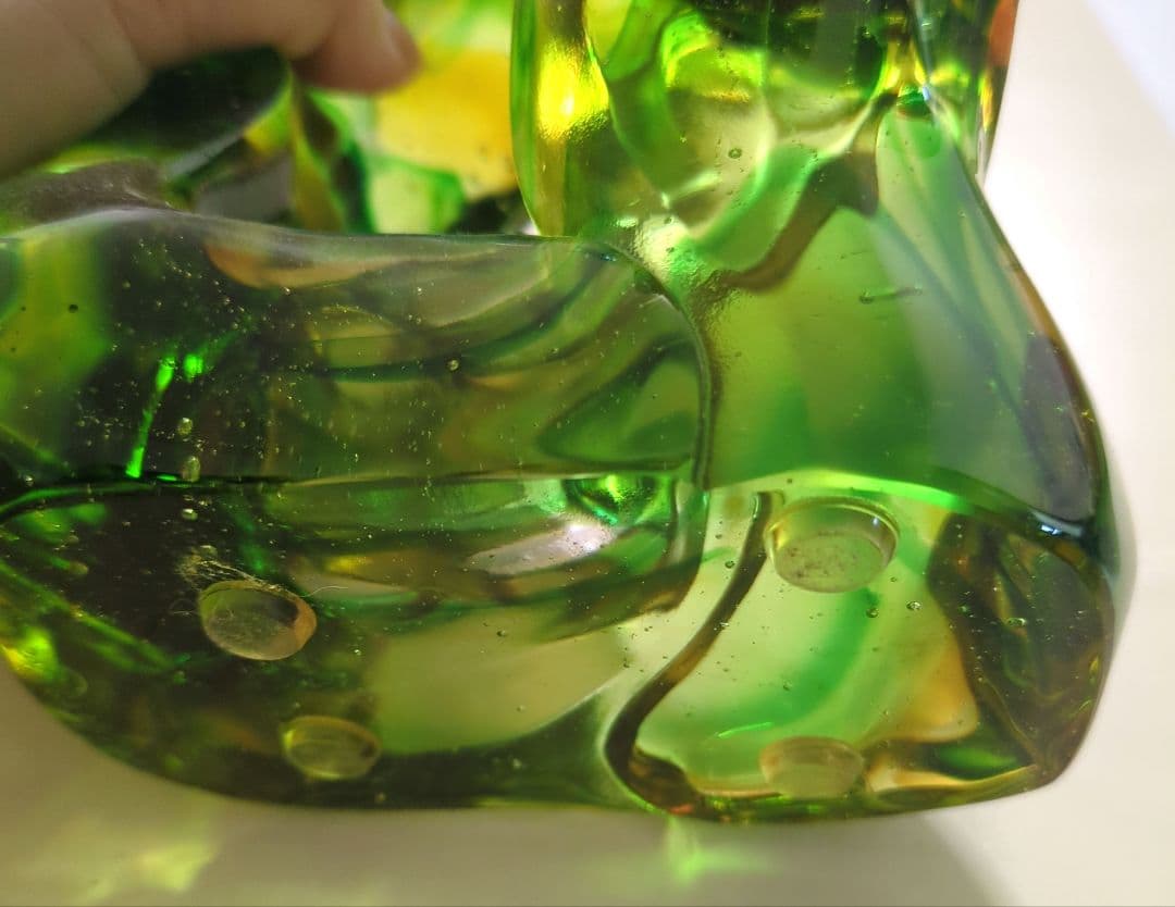 ガラス工芸★泳ぐ金魚の置物