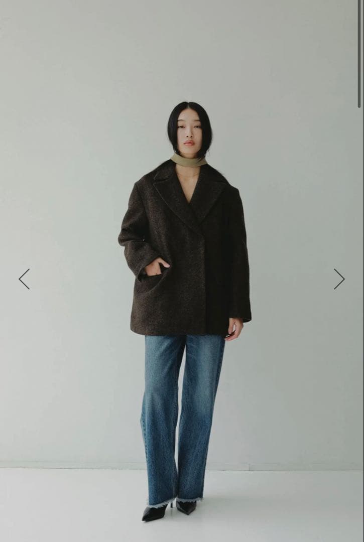 RIELLE RICHE リエル Wool Jacket Coat(Brown)