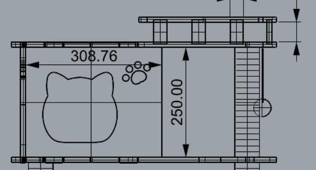 天空の キャットタワー 木製 宇宙船　展望台　多頭飼い 大型 168cm