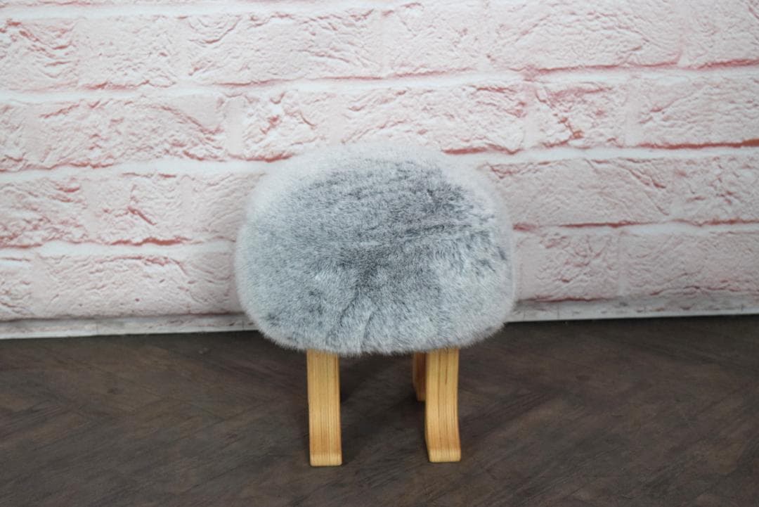 展示品 旭川家具 匠工芸 アニマルスツール フォックスグレー Sサイズ