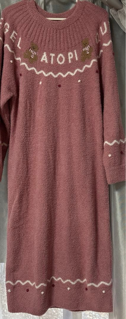 ジェラートピケ　限定　ホリデー　ノルディックワンピース　ピンク