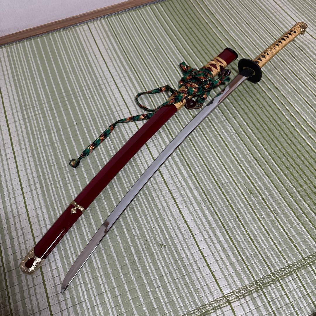 模造刀　模擬刀　武士　侍　伝統工芸　剣　ソード　太刀　小太刀　鞘　鍔　赤　朱色