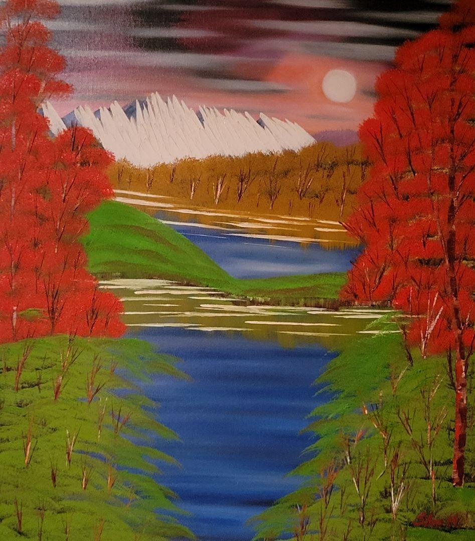 絵画 Mountain Landscape