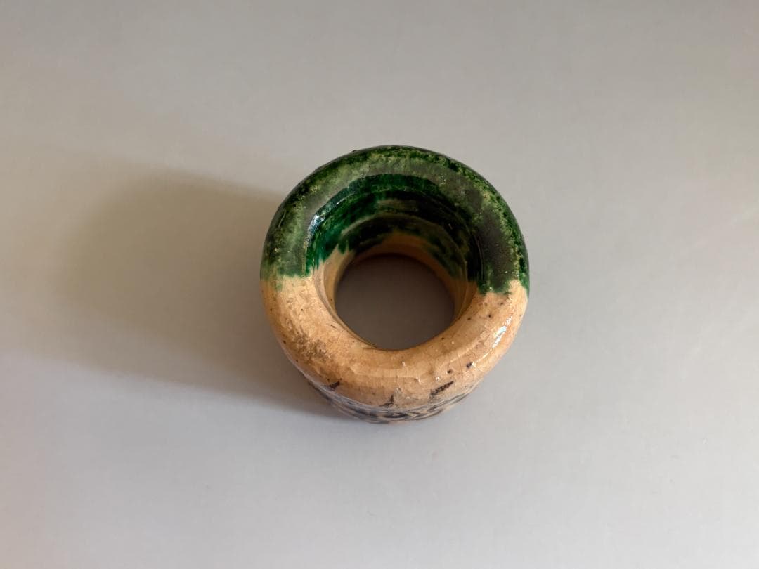 14代楽吉左衛門　覚入　織部釉玉絵　蓋置　久田宗也　尋牛斎書付　茶道具　表千家