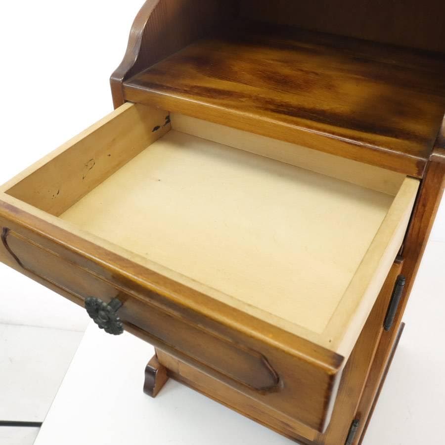 カリモク家具 コロニアル 電話台 玄関ラック 飾り台 花台 引き出し付き