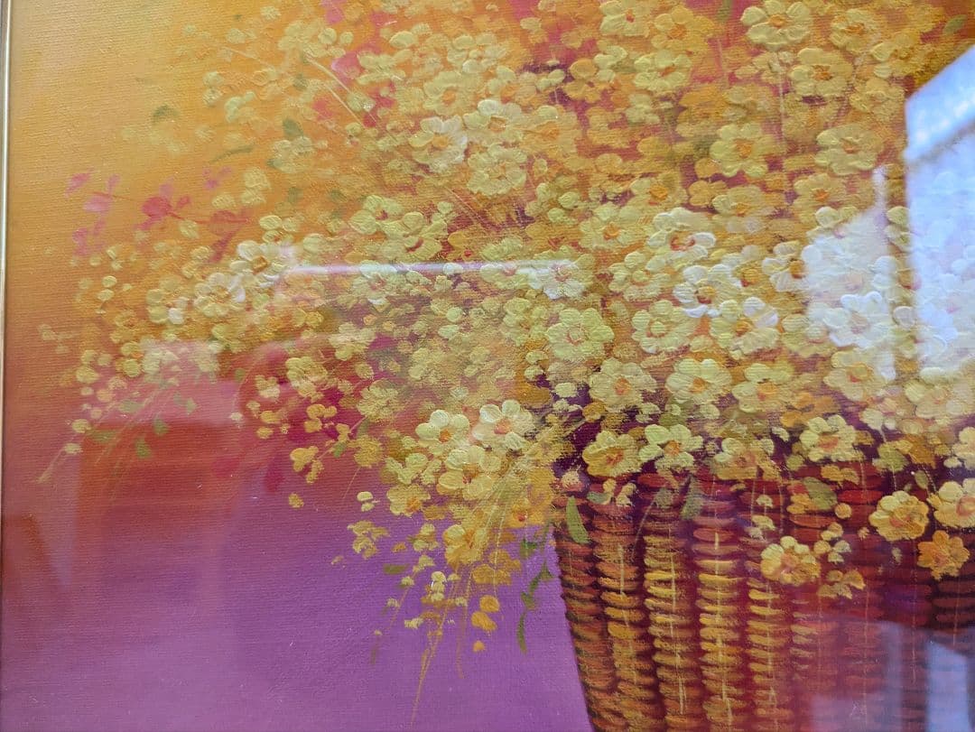 限定額装油絵　風水至福花